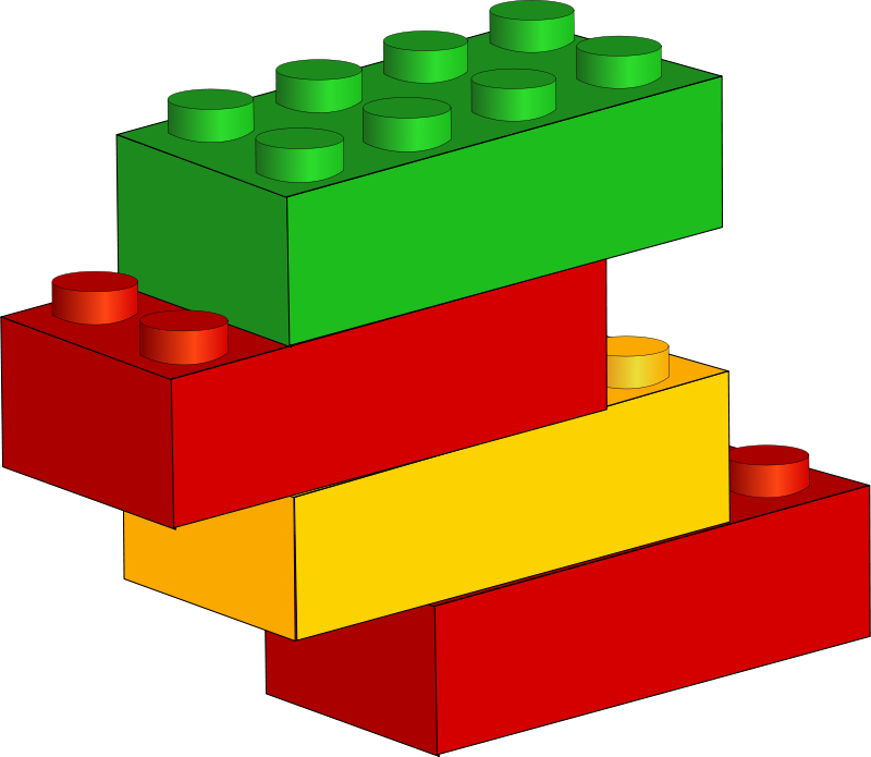 Briques LEGO empilees